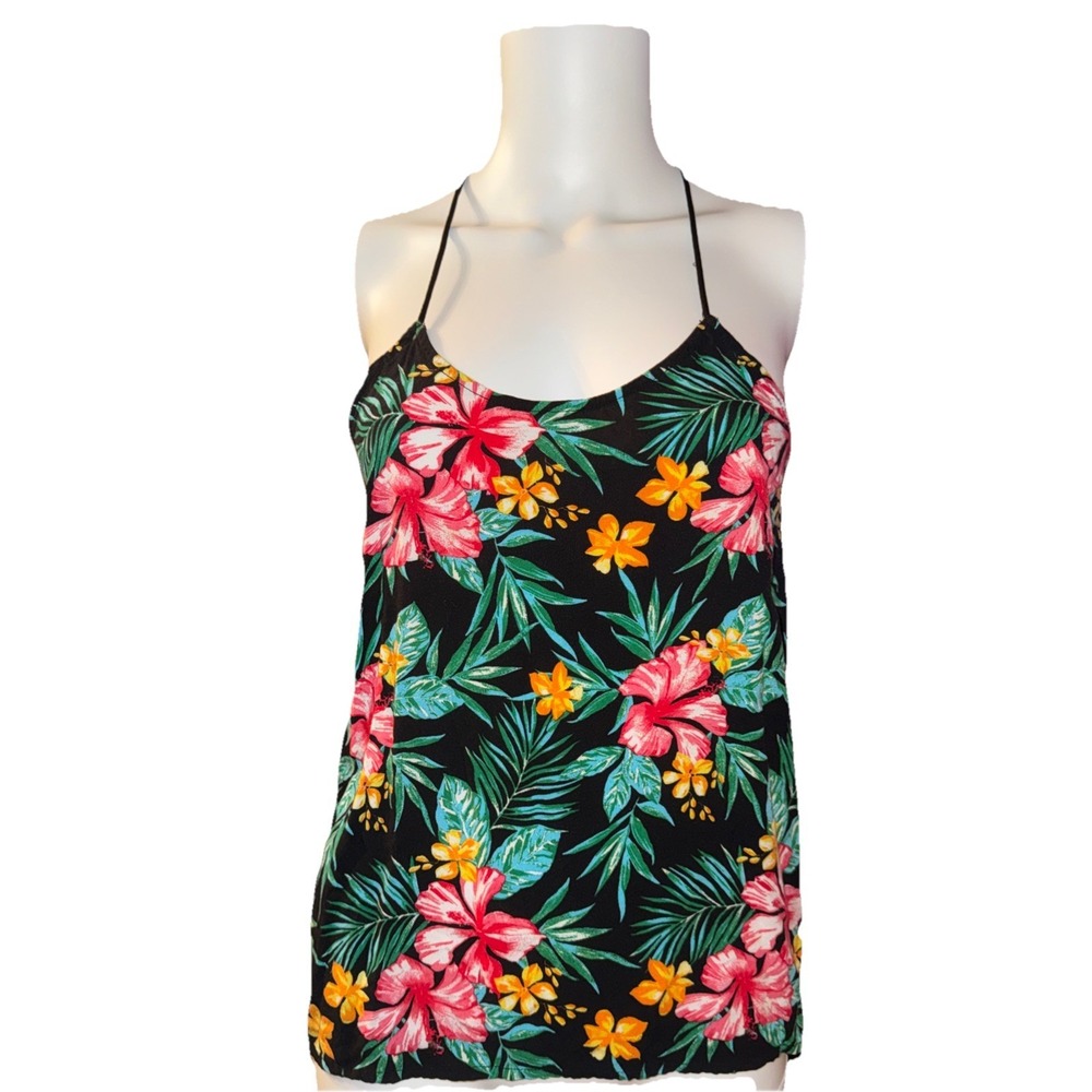 Ladies Large Floral‎ Racerback Tank Top
